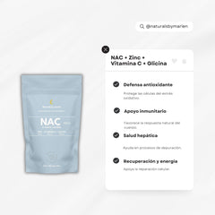NAC N-Acetil Cisteína + Zinc, Vitamina C y Glicina (60 cápsulas)