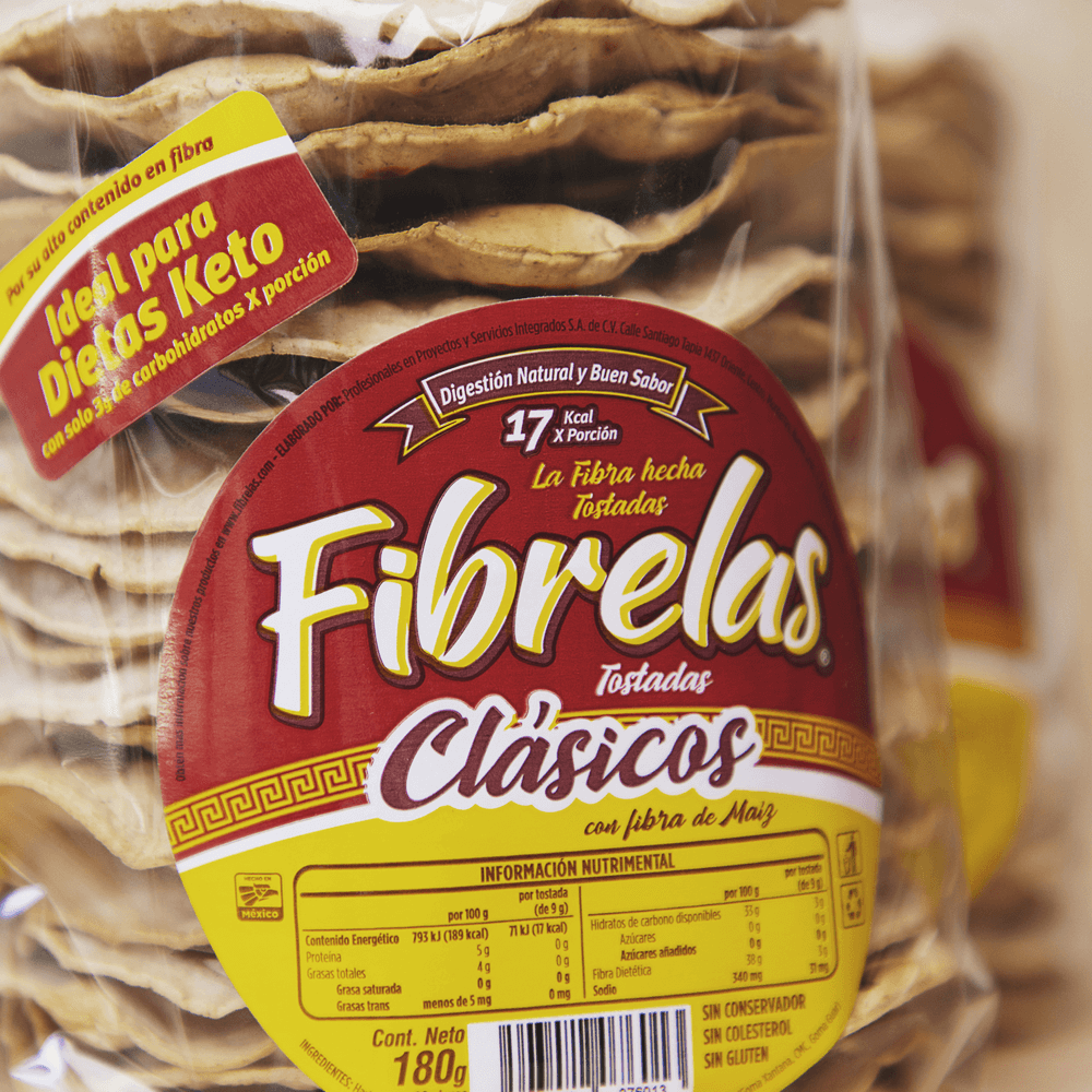 Tostadas a base de fibra
