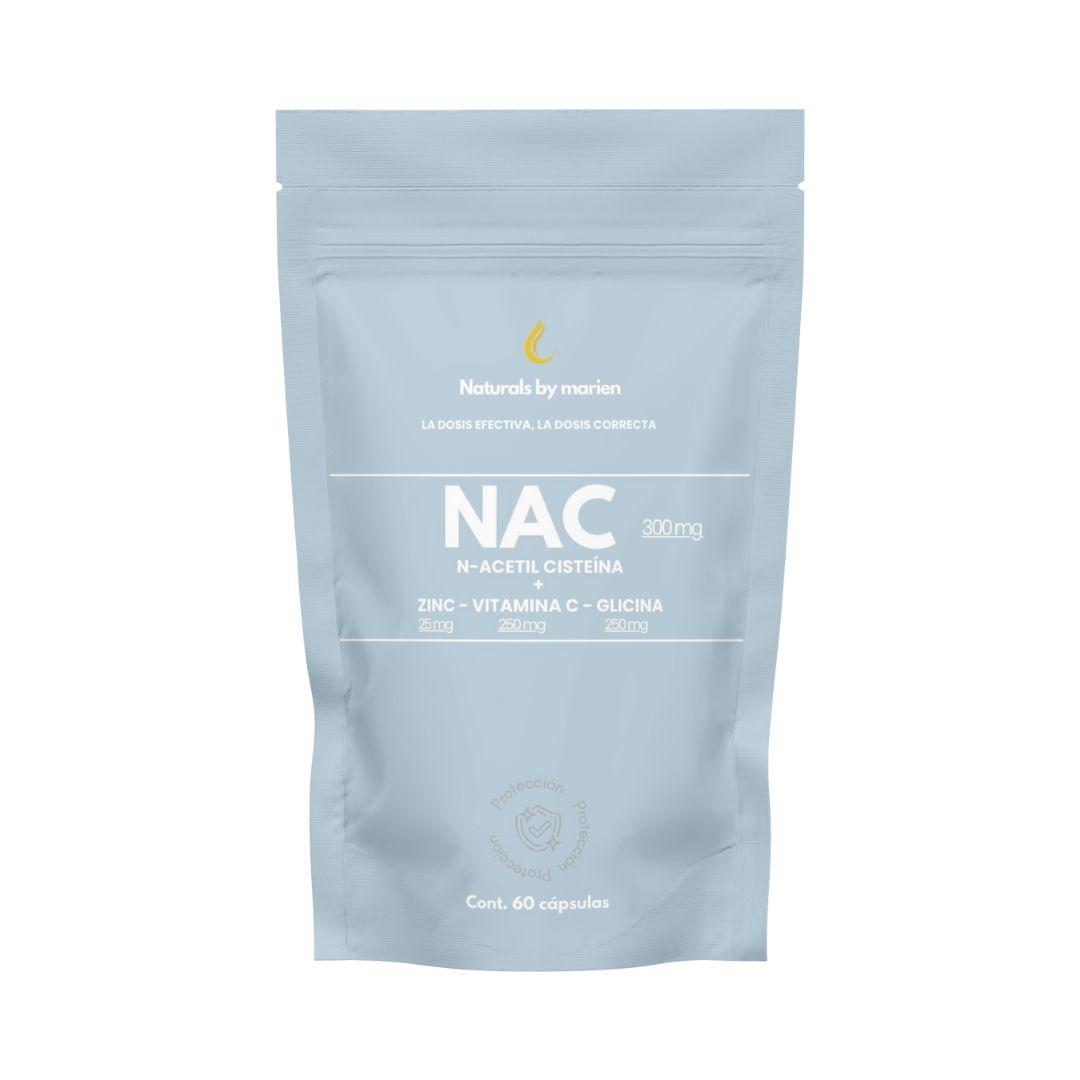 NAC N-Acetil Cisteína + Zinc, Vitamina C y Glicina (60 cápsulas)