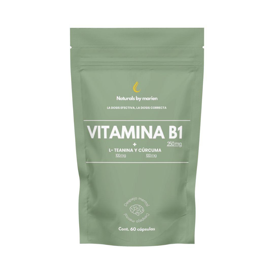 Vitamina B1 + L Teanina y Cúrcuma Cápsulas (60 cápsulas)