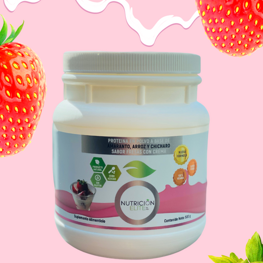 Proteína vegana sabor FRESAS CON CREMA